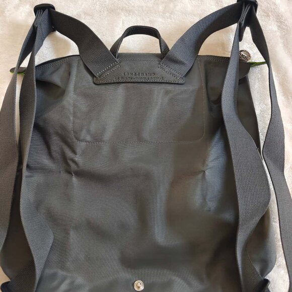 NEW Longchamp Le Pliage M Backpack Graphite Grey - Picture 9 of 12